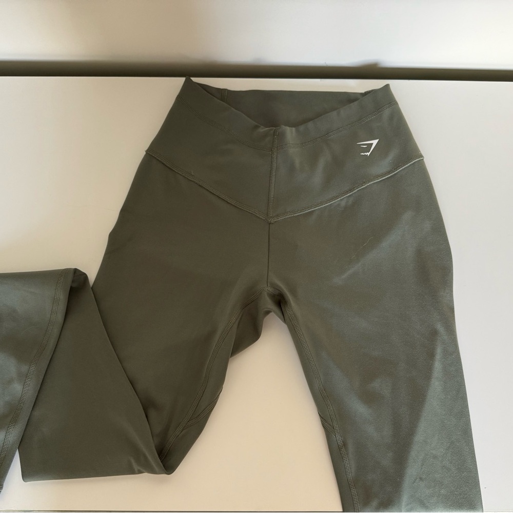 Olive Green High-Waisted Leggings